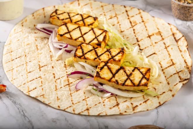 Halloumi & Humus Wrap